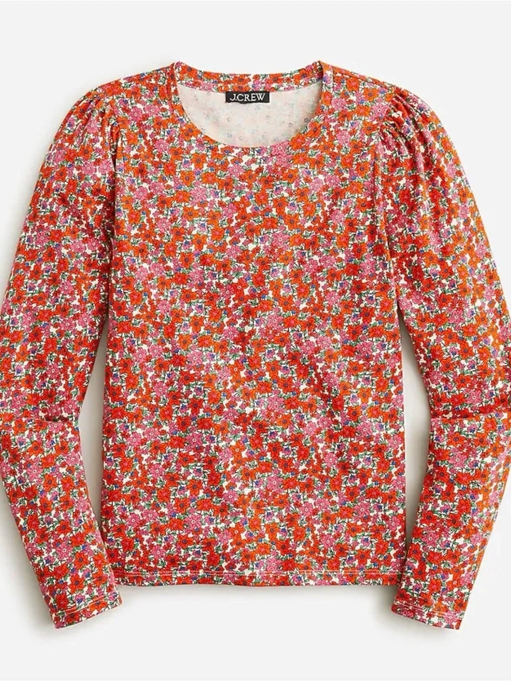 J.Crew Puff Sleeve Long Sleeve Floral Top